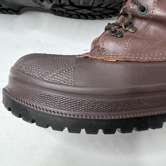 Vintage Greb Canadian Made Brown Leather Duck Work Boots Mens Size 8 - Picture 4 of 12